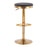LumiSource Dakota Upholstered Barstool, Set of 2, Gold/Black