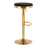 LumiSource Dakota Upholstered Barstool, Set of 2, Gold/Black Velvet