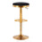 LumiSource Dakota Upholstered Barstool, Set of 2, Gold/Black Velvet