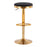 LumiSource Dakota Upholstered Barstool, Set of 2, Gold/Black Velvet