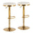 LumiSource Dakota Upholstered Barstool, Set of 2, Gold/Cream - BS-DAKOTAAUVCR2