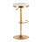 LumiSource Dakota Upholstered Barstool, Set of 2, Gold/Cream