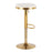 LumiSource Dakota Upholstered Barstool, Set of 2, Gold/Cream