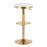 LumiSource Dakota Upholstered Barstool, Set of 2, Gold/Cream