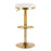 LumiSource Dakota Upholstered Barstool, Set of 2, Gold/Cream