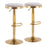 LumiSource Dakota Upholstered Barstool, Set of 2, Gold/Silver - BS-DAKOTAAUVSV2
