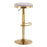 LumiSource Dakota Upholstered Barstool, Set of 2, Gold/Silver