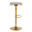 LumiSource Dakota Upholstered Barstool, Set of 2, Gold/Silver