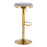 LumiSource Dakota Upholstered Barstool, Set of 2, Gold/Silver