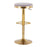 LumiSource Dakota Upholstered Barstool, Set of 2, Gold/Silver