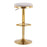 LumiSource Dakota Upholstered Barstool, Set of 2, Gold/Silver