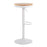 LumiSource Dakota Barstool, Set of 2 in White Metal/Natural Wood