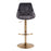 LumiSource Diana Adjustable Bar Stool, Set of 2, Gold/Grey