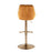 LumiSource Diana Adjustable Bar Stool, Set of 2, Gold/Yellow