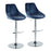 LumiSource Diana Bar Stool, Set of 2, Chrome/Blue Velvet - BS-DIANA-RT2CHRMVBU2