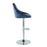 LumiSource Diana Bar Stool, Set of 2, Chrome/Blue Velvet