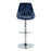 LumiSource Diana Bar Stool, Set of 2, Chrome/Blue Velvet