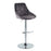 LumiSource Diana Bar Stool, Set of 2, Chrome/Grey Velvet