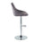 LumiSource Diana Bar Stool, Set of 2, Chrome/Grey Velvet