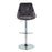 LumiSource Diana Bar Stool, Set of 2, Chrome/Grey Velvet