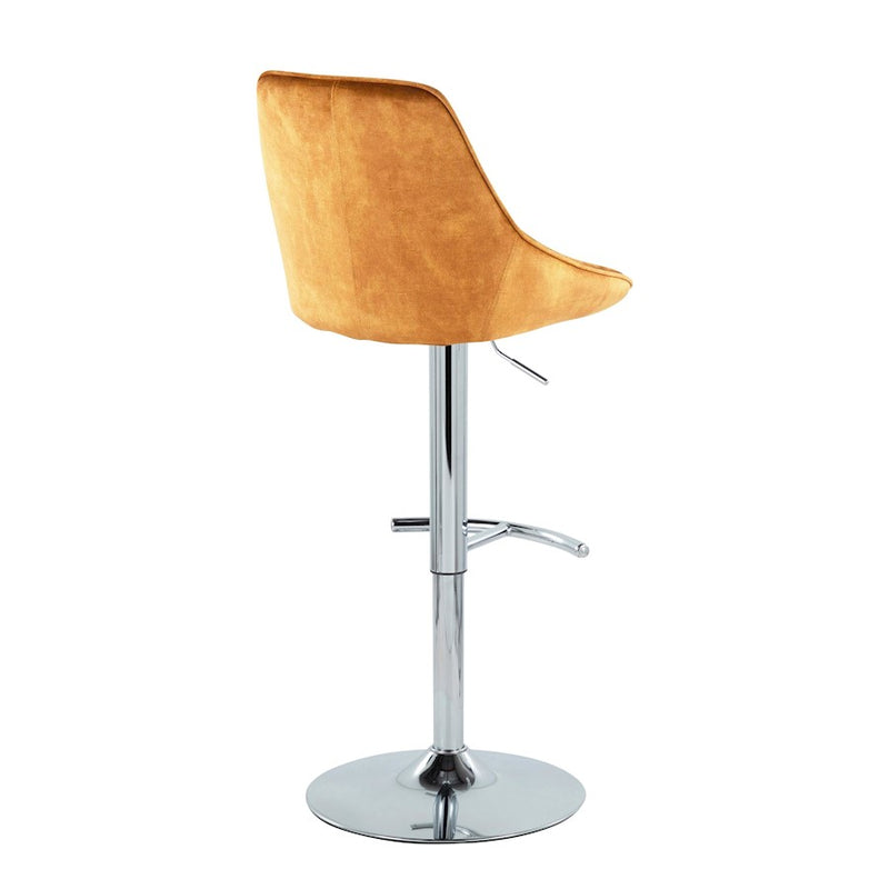 LumiSource Diana Bar Stool, Set of 2, Chrome/Yellow