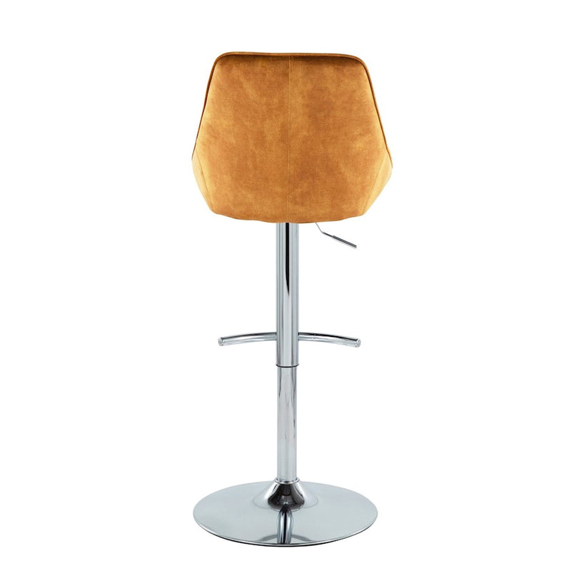 LumiSource Diana Bar Stool, Set of 2, Chrome/Yellow