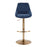 LumiSource Diana Bar Stool, Set of 2, Gold/Blue
