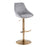 LumiSource Diana Bar Stool, Set of 2, Gold/Grey