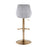 LumiSource Diana Bar Stool, Set of 2, Gold/Grey