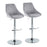 LumiSource Diana Bar Stool, Set/2, Chrome/Grey Corduroy - BS-DIANACOR-RT2CHRMGY2