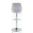 LumiSource Diana Bar Stool, Set of 2, Chrome/Grey Corduroy