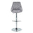 LumiSource Diana Bar Stool, Set of 2, Chrome/Grey Corduroy