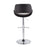 LumiSource Fabrico Bar Stool, Set of 2, Chrome/Black