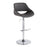 LumiSource Fabrico Bar Stool, Set of 2, Chrome/Grey