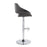 LumiSource Fabrico Bar Stool, Set of 2, Chrome/Grey