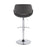 LumiSource Fabrico Bar Stool, Set of 2, Chrome/Grey