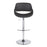 LumiSource Fabrico Bar Stool, Set of 2, Chrome/Grey