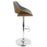 LumiSource Fabrizzi Adj Barstool, Set/2, CH/WAL/GY