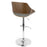 LumiSource Fabrizzi Adj Barstool, Set/2, CH/WAL/GY