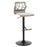 LumiSource Folia Adjustable Barstool, Set/2, Black/Grey