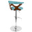 LumiSource Gardenia Adj Barstool, Set/2, CH/WAL/Teal