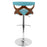 LumiSource Gardenia Adj Barstool, Set/2, CH/WAL/Teal