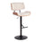 LumiSource Lombardi Adj Barstool, Set/2, Black/Cream/Walnut