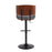 LumiSource Lombardi Adj Barstool, Set/2, Black/Grey/Walnut