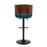 LumiSource Lombardi Adj Barstool, Set/2, Black/Teal/Walnut
