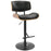 LumiSource Lombardi Adjustable Barstool, Set/2, Black/Walnut