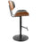 LumiSource Lombardi Adjustable Barstool, Set/2, Black/Walnut