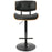 LumiSource Lombardi Adjustable Barstool, Set/2, Black/Walnut