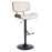 LumiSource Lombardi Adj Barstool, Set/2, Black/Walnut/Cream