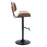 LumiSource Lombardi Adj Barstool, Set/2, Black/Walnut/Cream